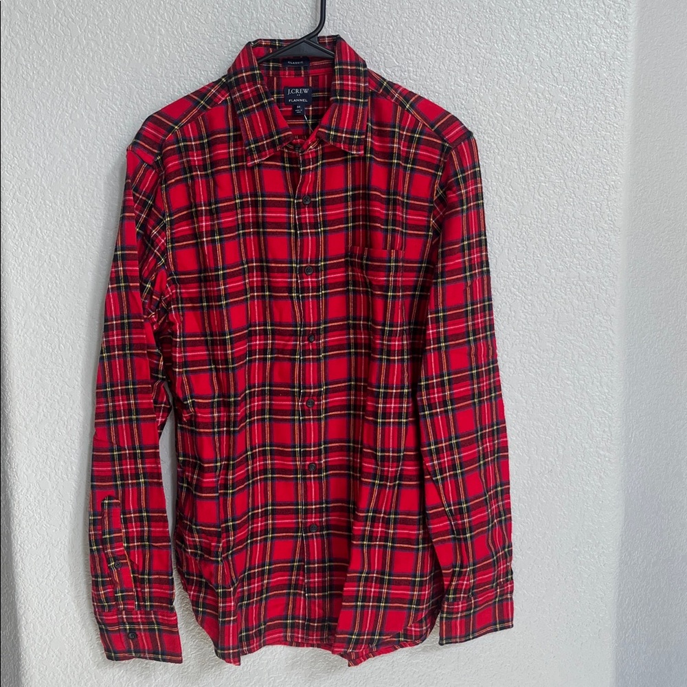 Mens J Crew Flannel Button Down Shirt NWT Size M